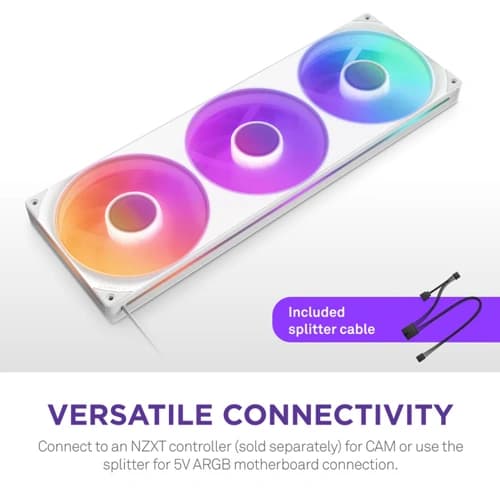 Nzxt F420 RGB Core White Single Frame Cabinet Fan
